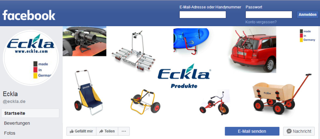 ECKLA GmbH Facebook Facebook Eckla GmbH - Produkte und News