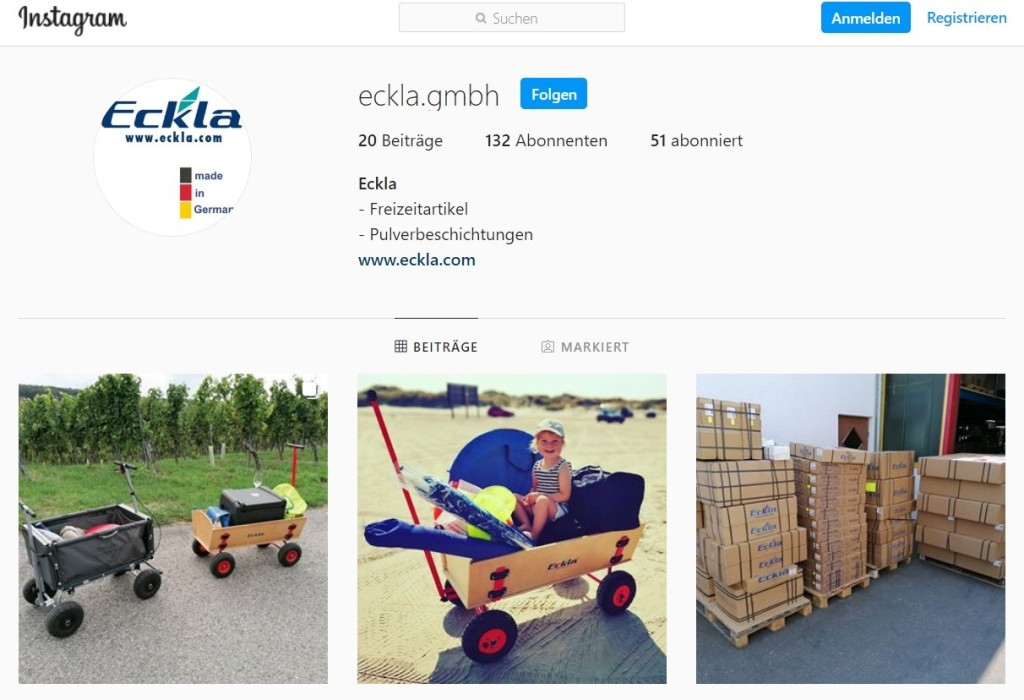 ECKLA GmbH Instagram ECKLA GmbH Instagram