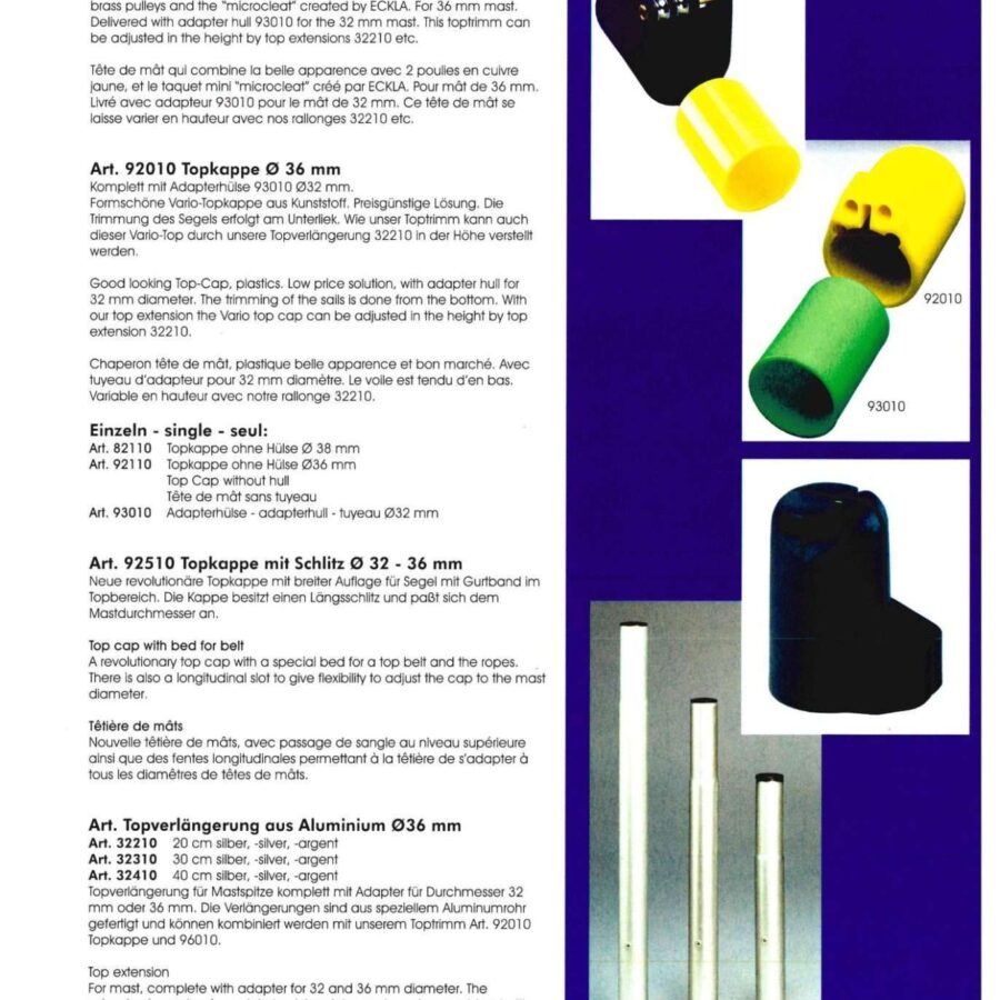 Windsurfzubehör Restbestände Toptrimm