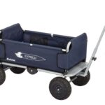 ECKLA-Express-Bollerwagen-75470-ECKLAFIX, Gestell und Zugstange silber, Griffgummi schwarz, Bezug blau,