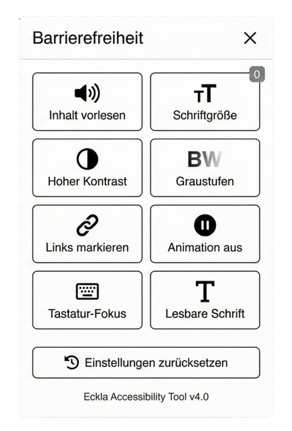 Eckla GmbH Barrierefreiheit Panel Modi